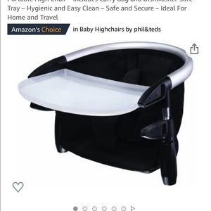 Portable clip on high chair